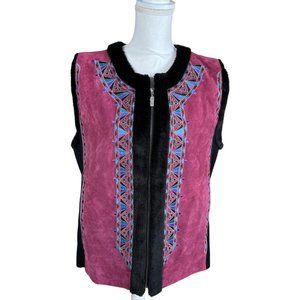 Bob‎ Mackie Leather Vest